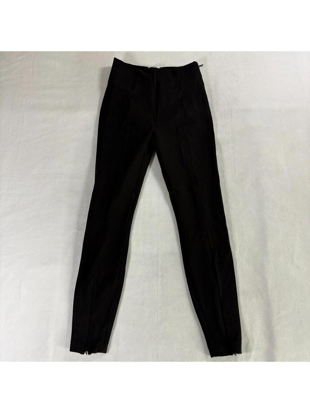 Skinny Stretch Dress Pants Black Minimalist Good American Size 2 Fits Like 24X26